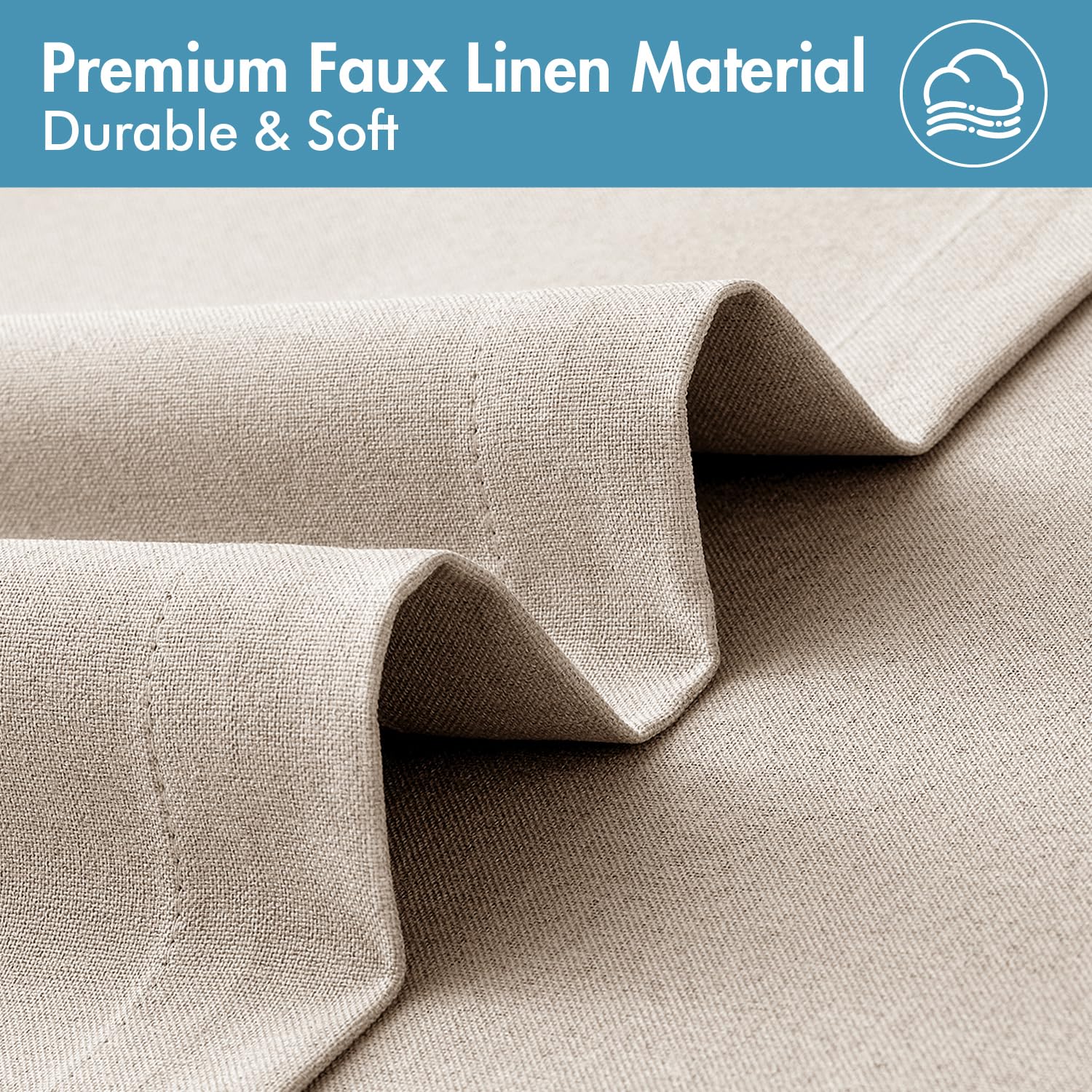 Amazon.com: MIULEE 100% Blackout Linen French Door Curtains
